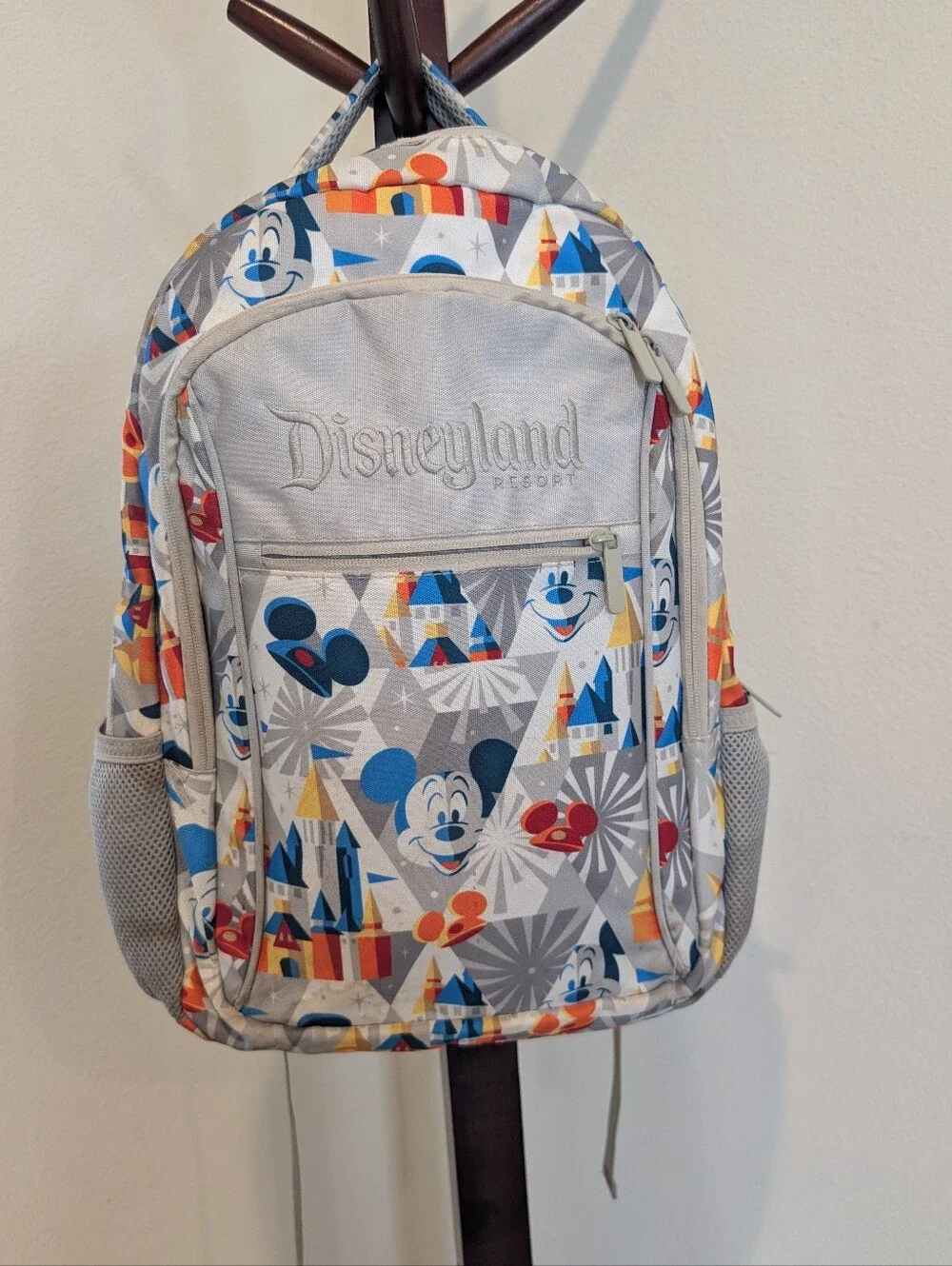 Gray And Blue Disneyland Resort Mickey Icon Backpack